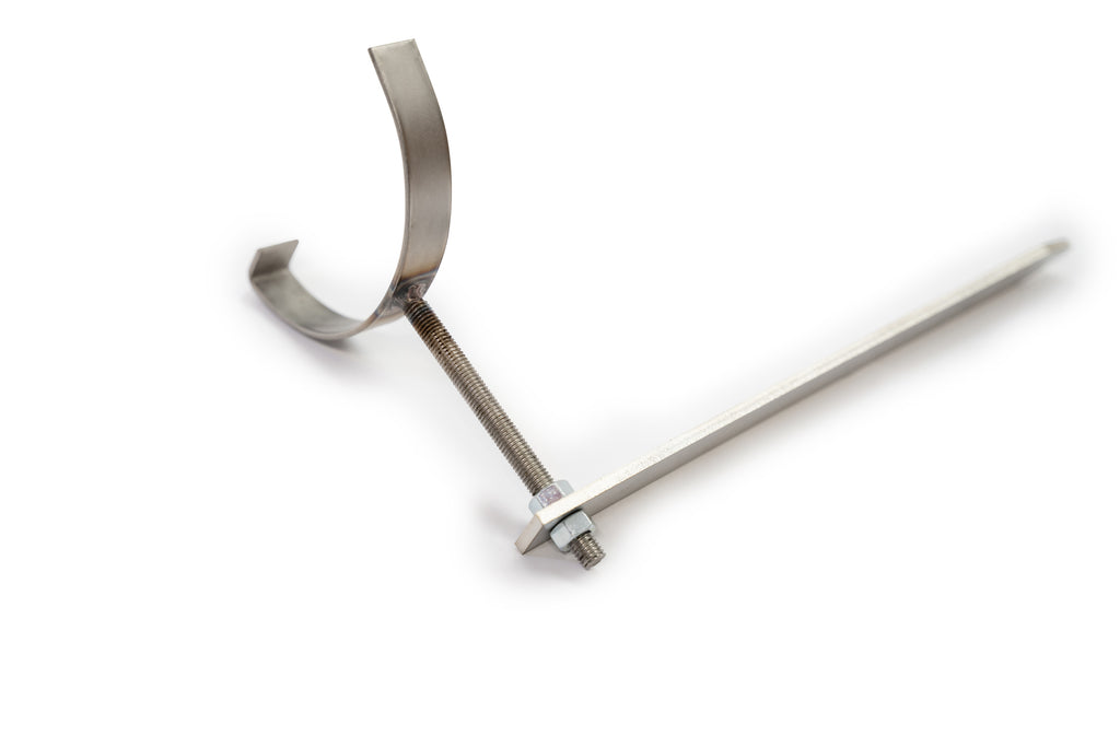 Stainless Steel Rise & Fall Drive In Bracket For 5"/125mm Half Round Cast Iron Gutter