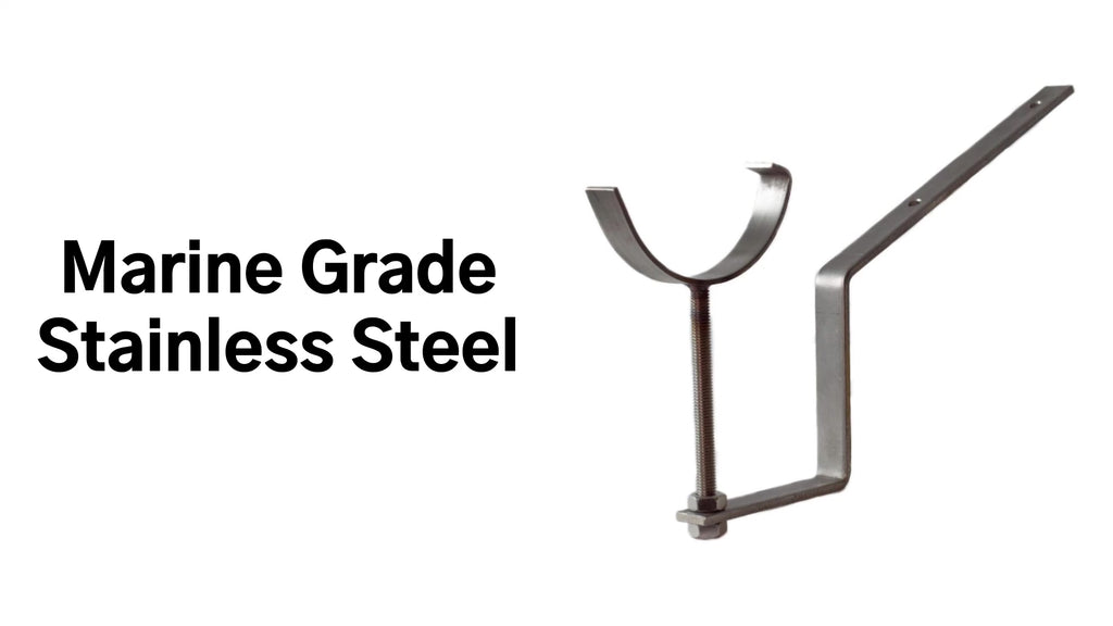 Top Rafter Rise & Fall Stainless Steel Bracket For 6"/150mm Half Round Cast Iron Gutter